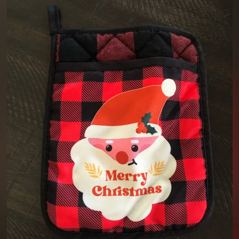 🟡CLEARANCE!!🟡 Assorted Plaid Christmas Pot Holders - Set of 6 - Picture 5 of 7
